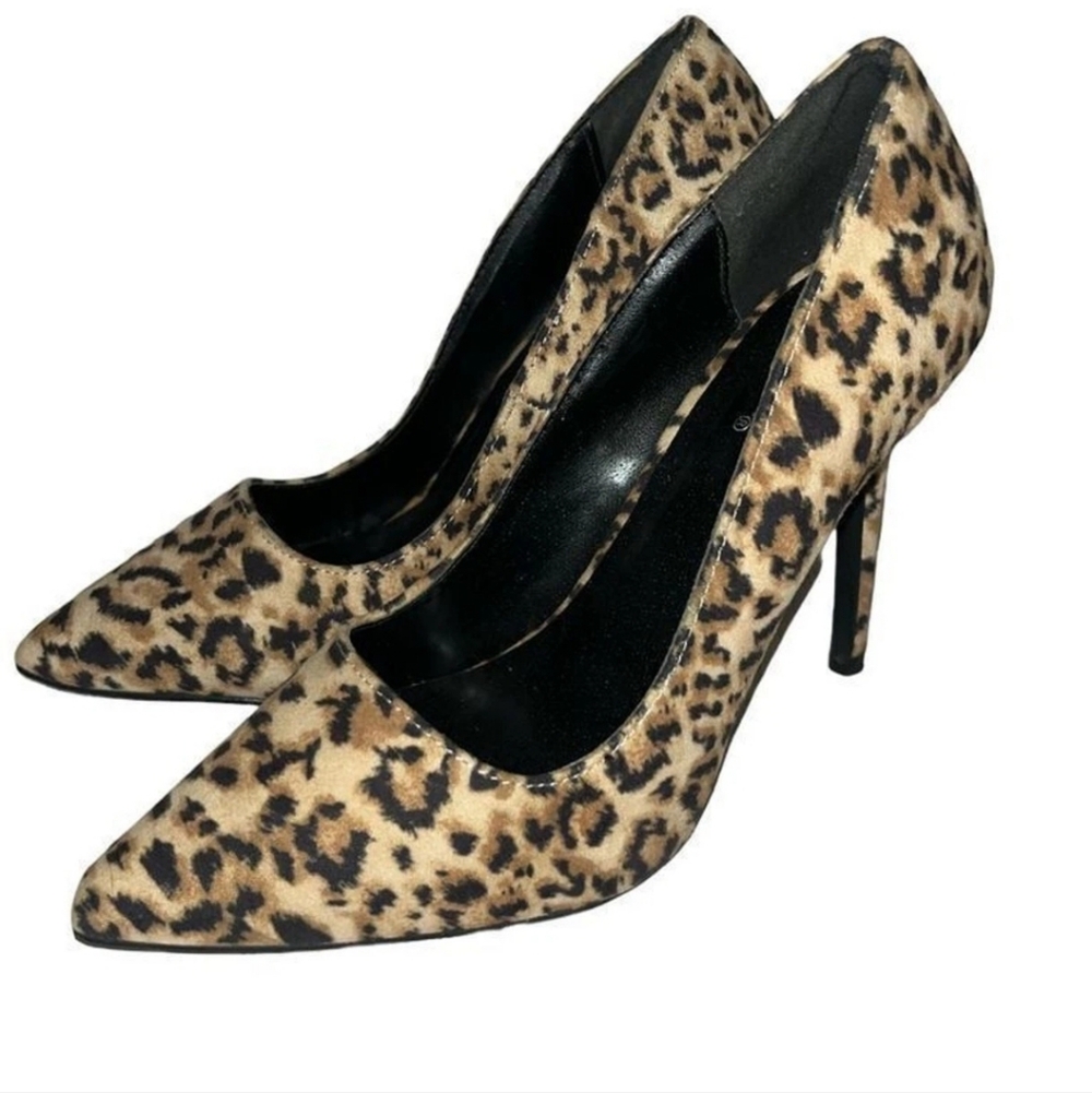 Qupid Leopard Print Women's Heels
